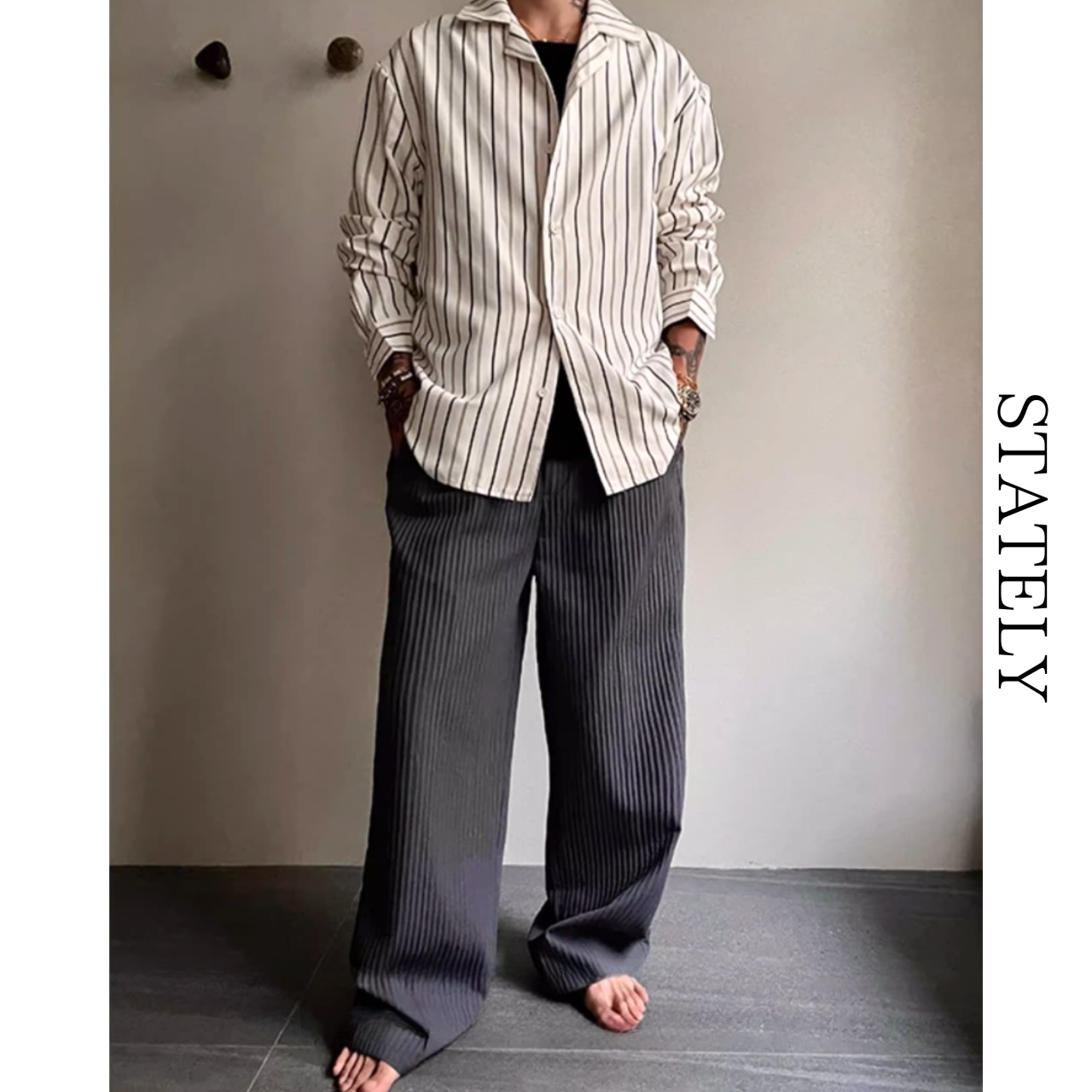 Pleats リラックス Pants/3color_B53・画像3