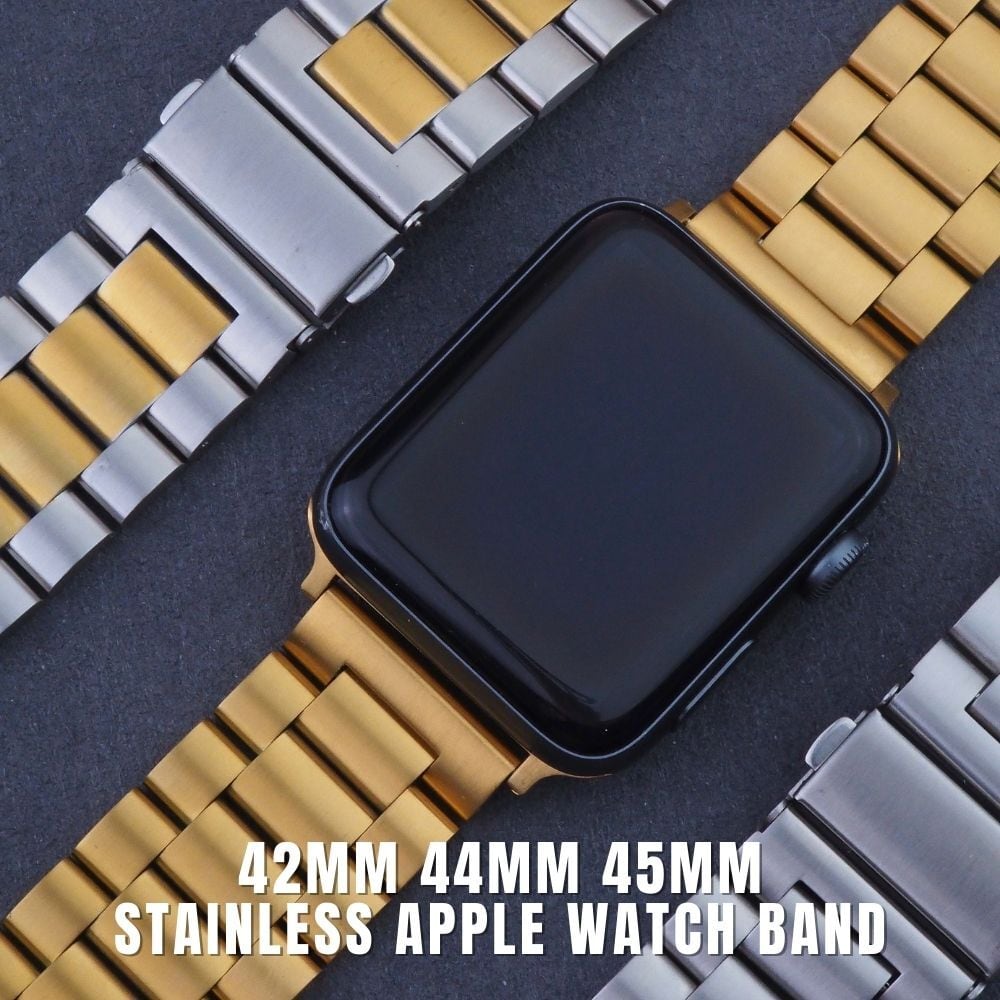 アップルウォッチバンド ステンレス メンズ アップルウォッチ ステンレス ベルト 高級 ゴールド シルバ apple watch band 42ｍｍ  44ｍｍ 45ｍｍ アップルウォッチ ベルト 42ｍｍ 44ｍｍ 45ｍｍ アップルウォッチ7 アップルウォッチ6 アップルウォッチSE 4 3 2