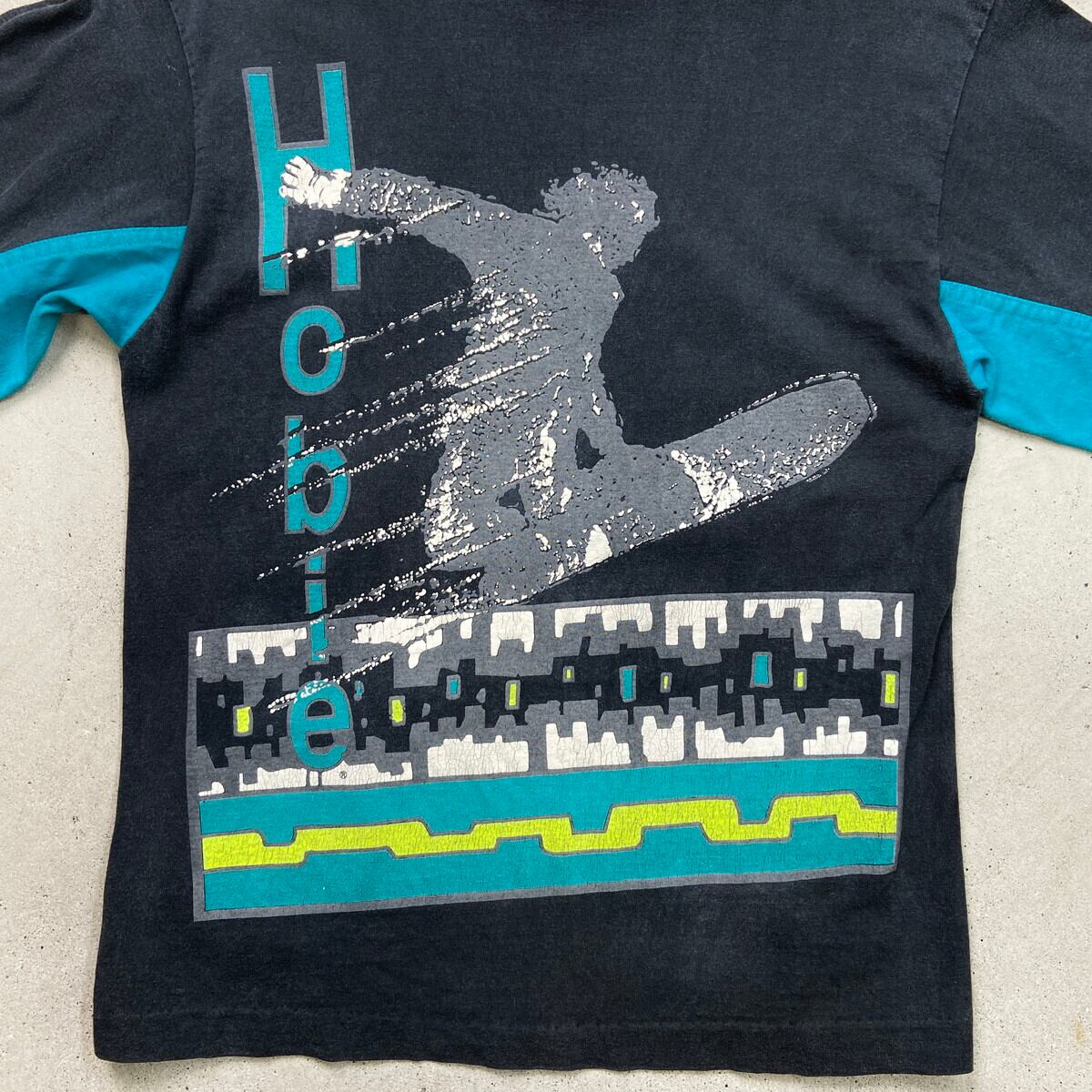 80年代~90年代 USA製 HOBIE グラフィック ワンポイントロゴ ロングT