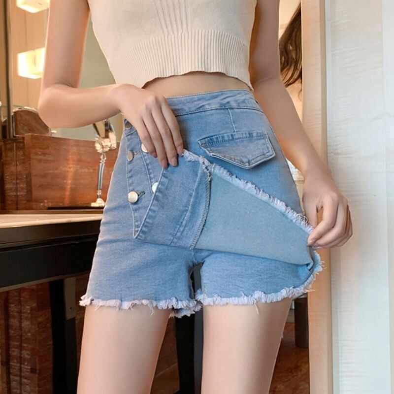 ショーツ ハイウェストウェストルーズワイドレッグパンツ レディース ブルマー ワイドパンツ ハンチェンe13748865054