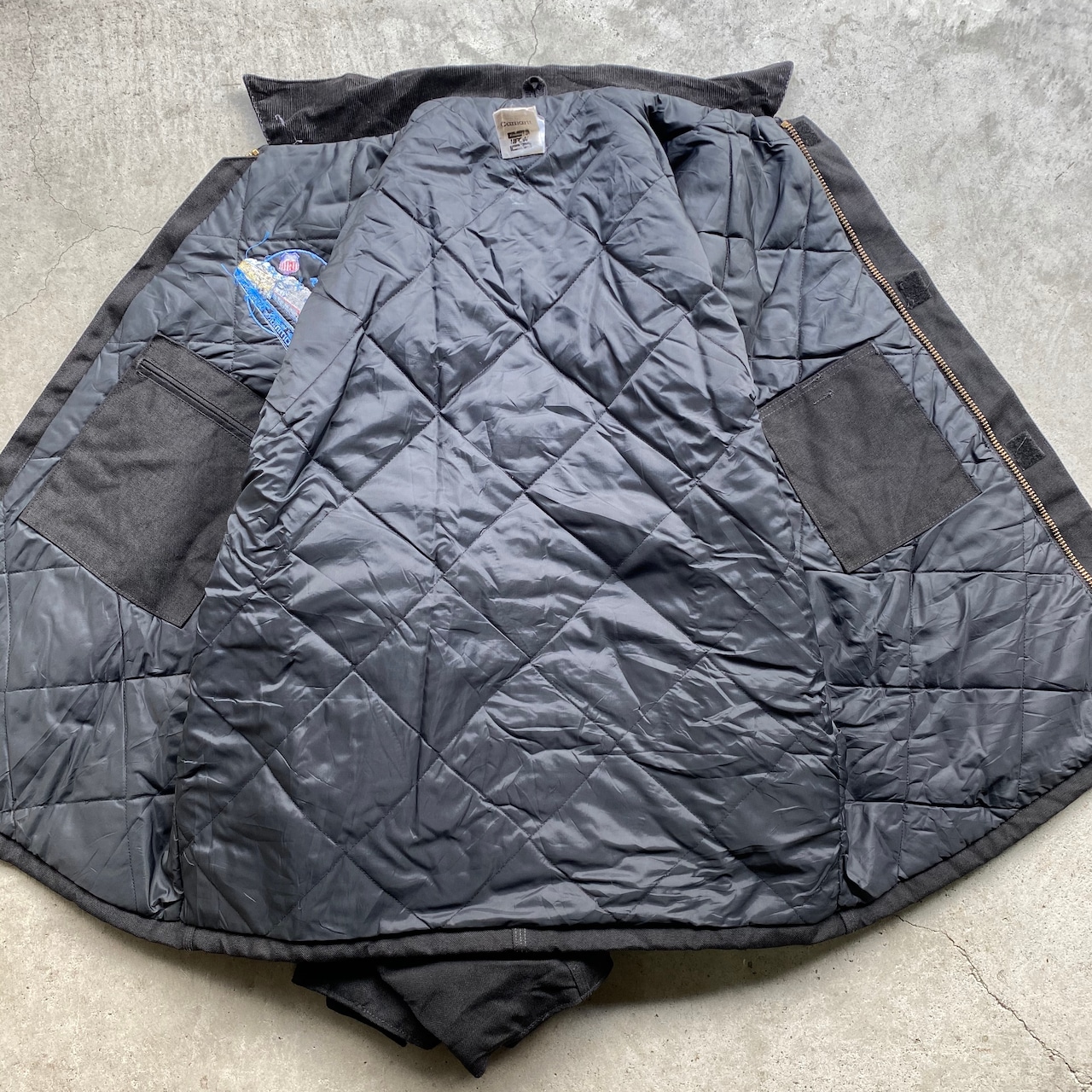 USA製 Carhartt カーハート ナイロン ダック地 ワークジャケット 企業 