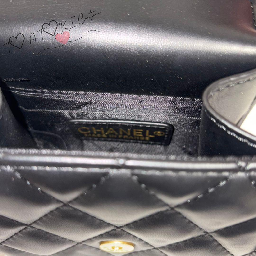 ノベルティ】♡CHANEL♡ ブラック キルティング ミニバッグ チェーン