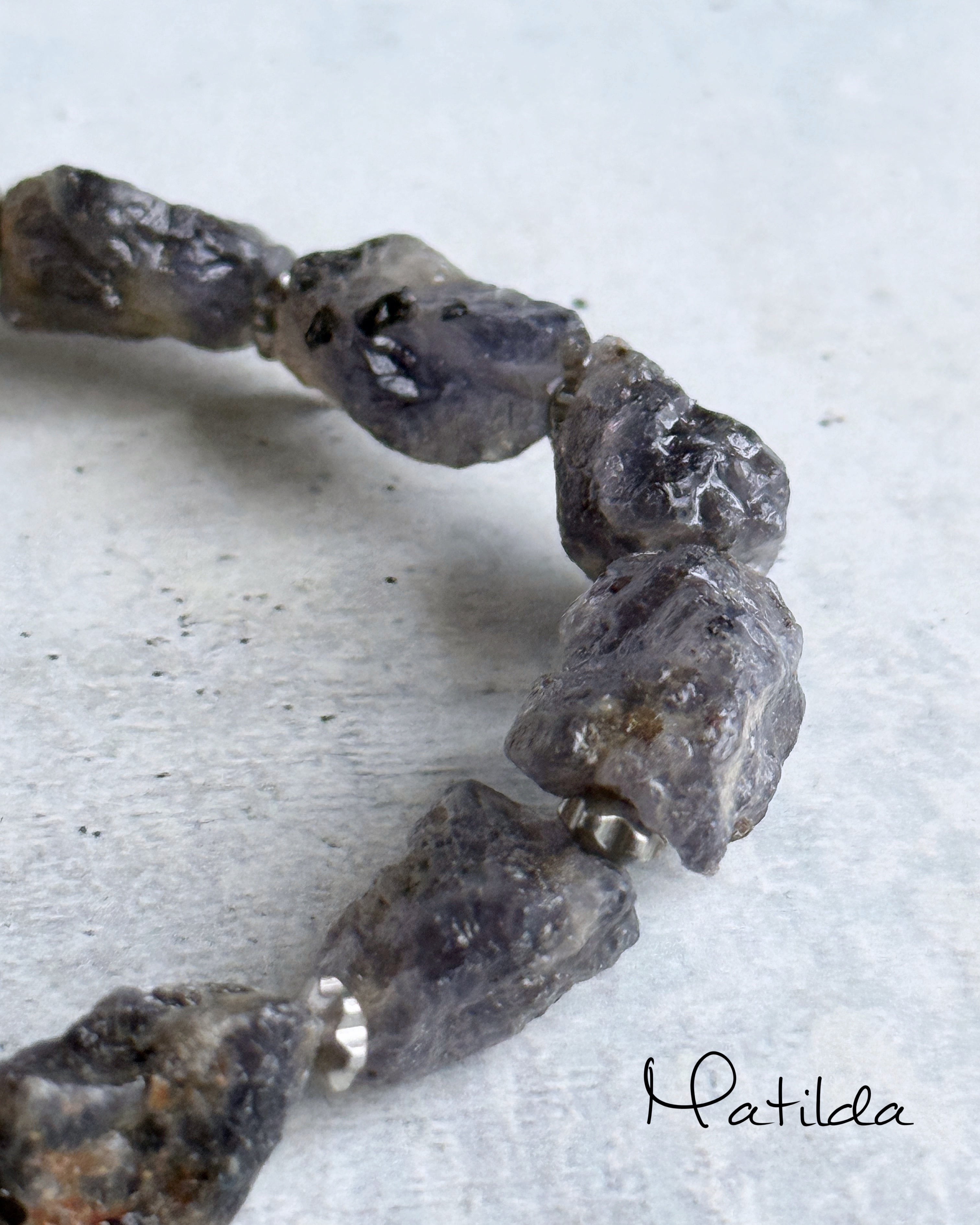 rough rock bracelet(アイオライト)