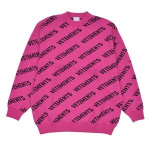 【VETEMENTS】MONOGRAM KNITTED SWEATER