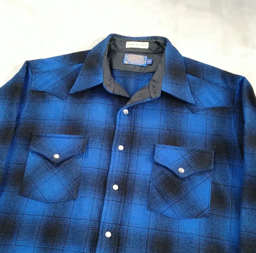 70s pendleton ombre check western shirt 小岩店 | What'z up