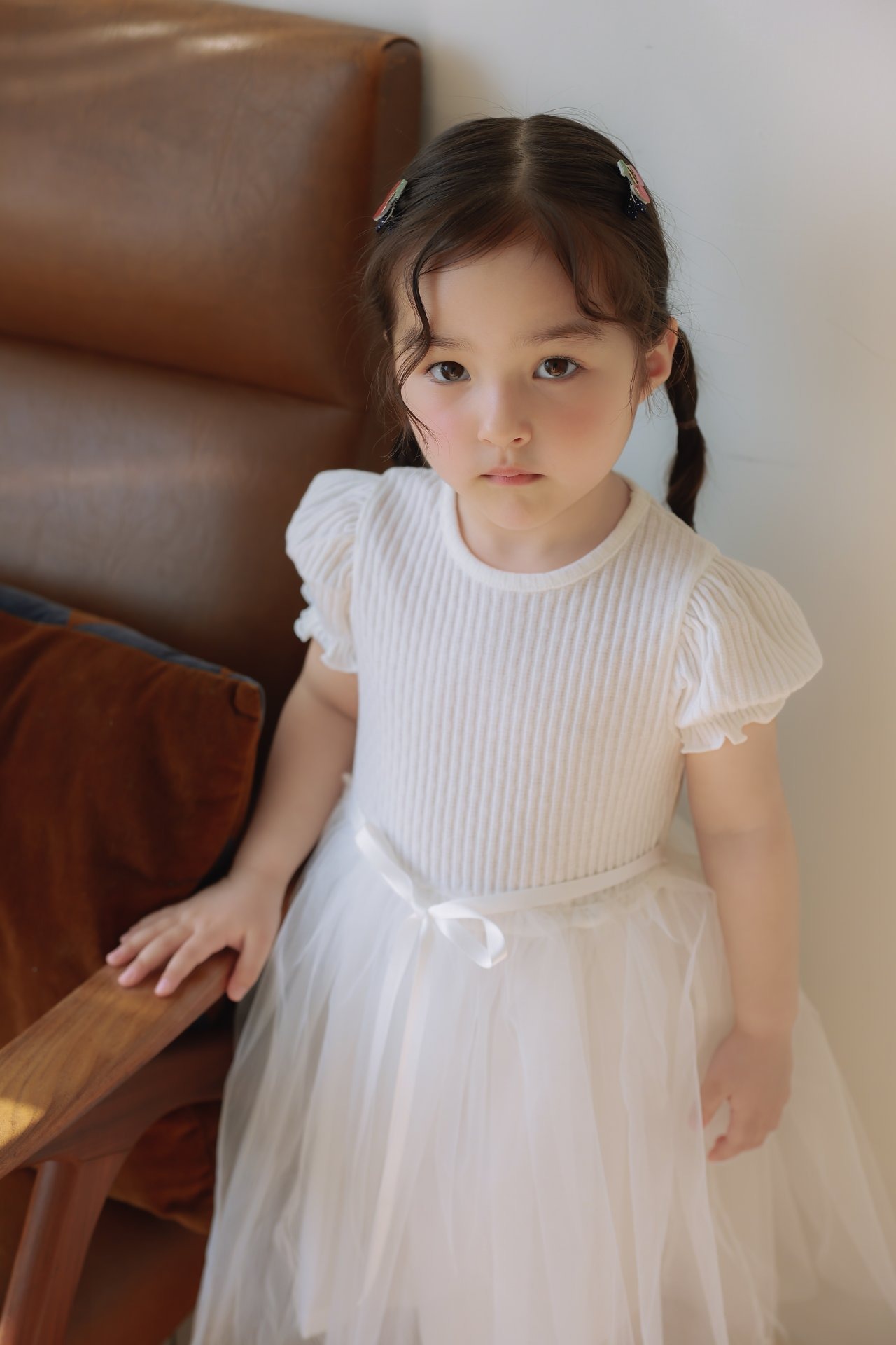 [JAZZ] Eyelet Mesh Dress + Ribbon / [째즈] 아이렛망사원피스+리본