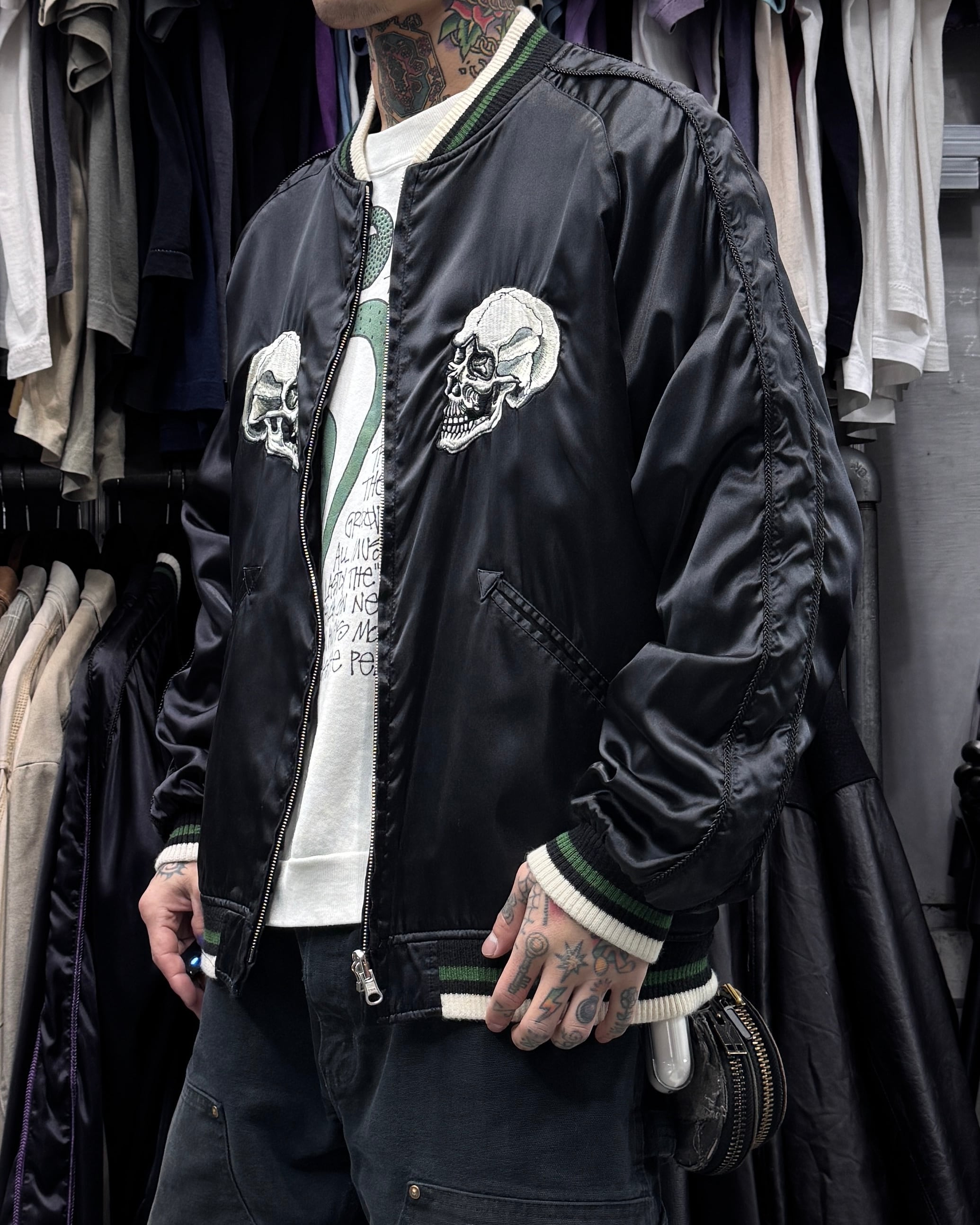 Special!!】00's old stussy Souvenir Jacket “スカジャン” “Skull