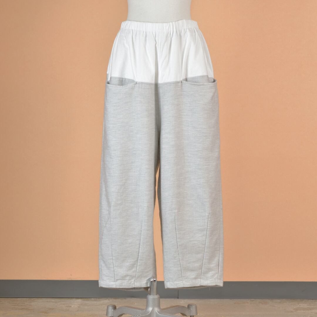 prit プリット ネルxボビーネル切替ダーツポケットコクーンパンツ・シロ