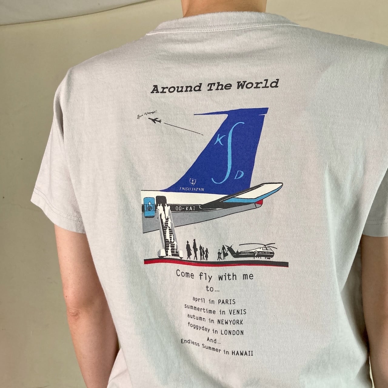 半袖UNI Tシャツ BASIC FIT【Around the World】A柄Come fly with me