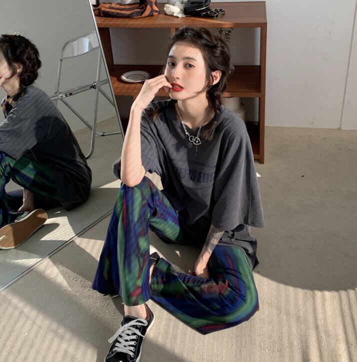 スタンダードグレールーズTシャツ 薄手サマー レトロ 夏物 モンロー75021853576