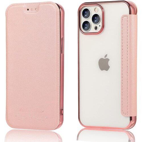 MuZiF iPhone13 Pro 用 ケース 手帳型 クリア 高級なPUレザー 耐衝撃性と耐摩耗性13 Pro用 全面保護耐衝撃、カード収納、人気財布型 カバー 軽量 アイフォン13 Pro 用 手帳カバー iPhone 13 Proローズゴールド 1977