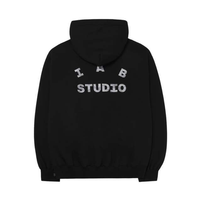 ★[RESELL][IAB Studio] IAB Studio IAB Camo Logo Hoodie Black 正規品 韓国ブランド 韓国通販 韓国代行 韓国ファッション アイエービースタジオ 日本 店舗