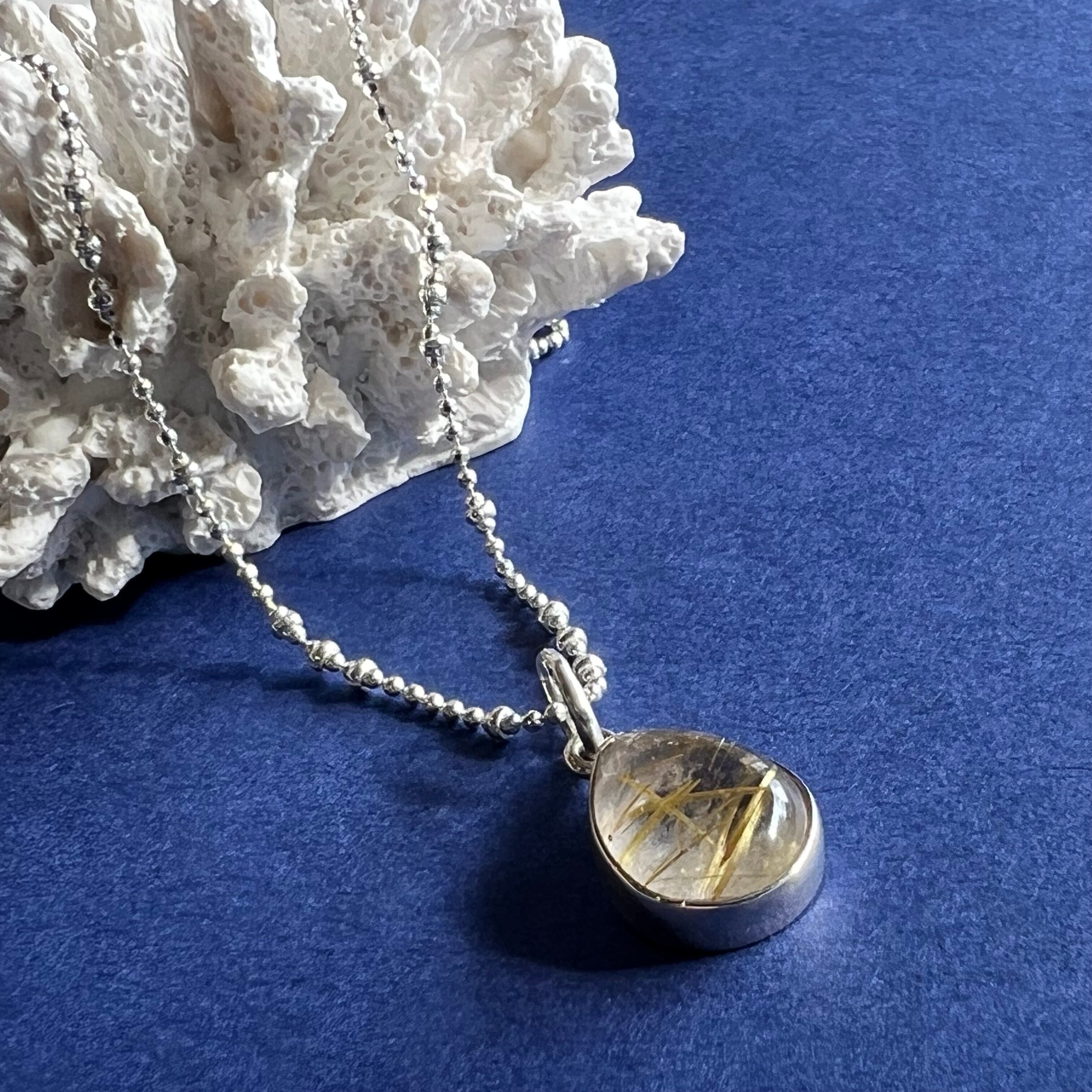 ゴールデンルチル クォーツネックレス | 【公式通販】鎌倉のシルバー  