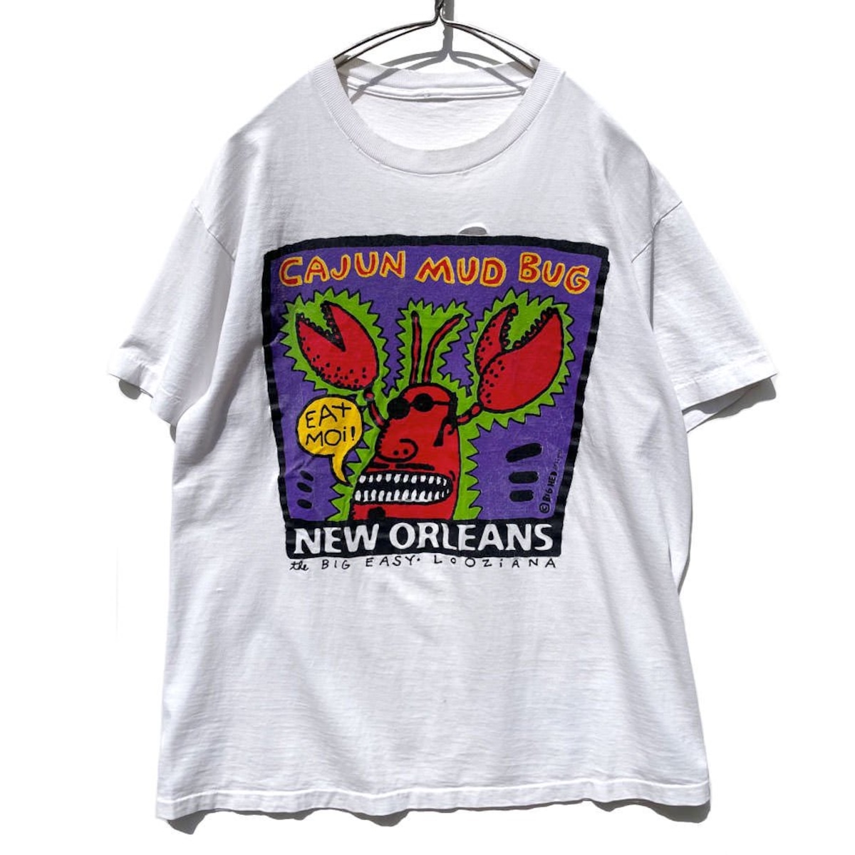 NEW ORLEANS - Big Hed Designs] Vintage Art Print Souvenir T-shirt 