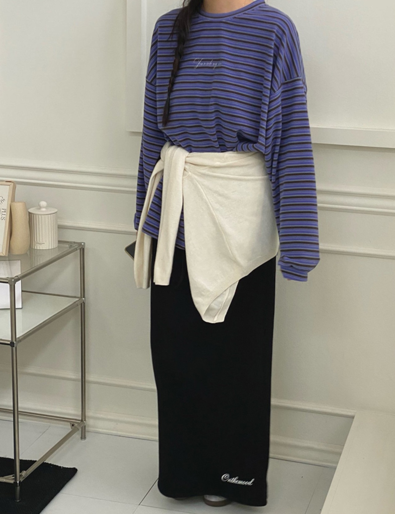 【新作5%OFF・3日間】裏起毛・Straight Skirt_3colors