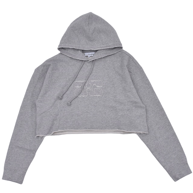 【GANNI】Isoli Cropped Oversized Hoodie