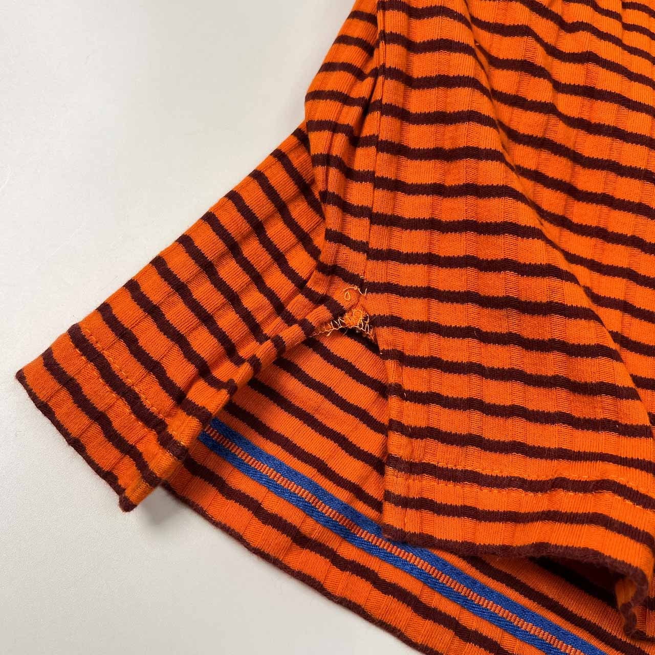 90s ビンテージ CLOSED クローズド ボーダー柄 ハーフZIP 半袖 ポロシャツ L/MARITHE FRANCOIS GIRBAUD マリテフランソワジルボー