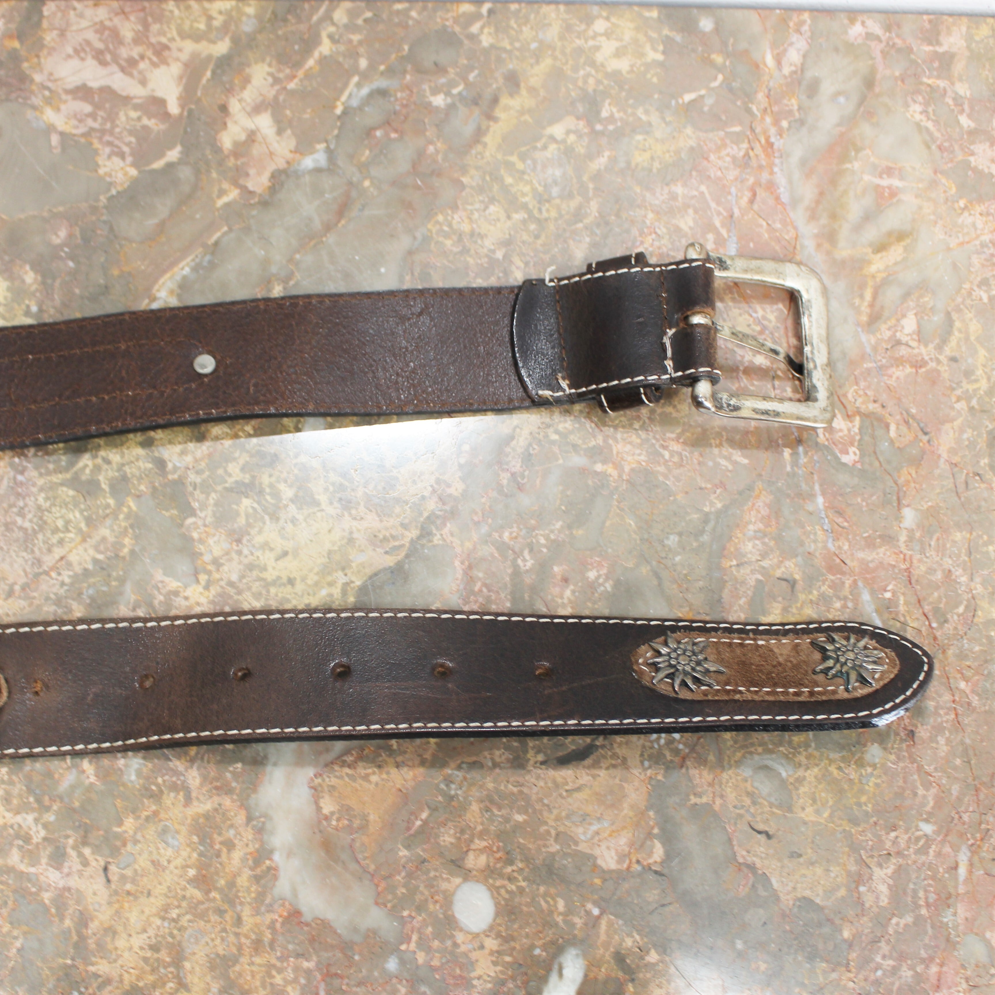 EU VINTAGE LANDHAUS DESIGN LEATHER BELT/ヨーロッパ古着デザイン