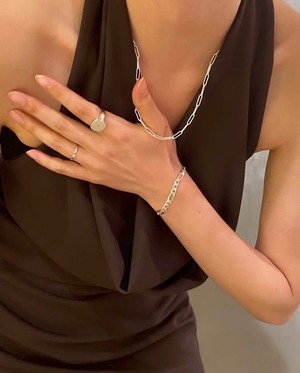 (SV925)long azuki chain necklace