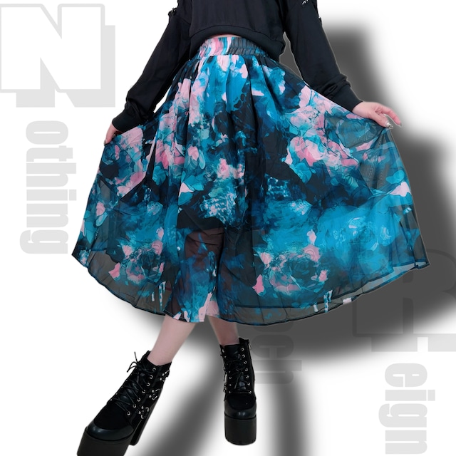 ARTISTIC ROSE SHEER SKIRT【裏地付き】