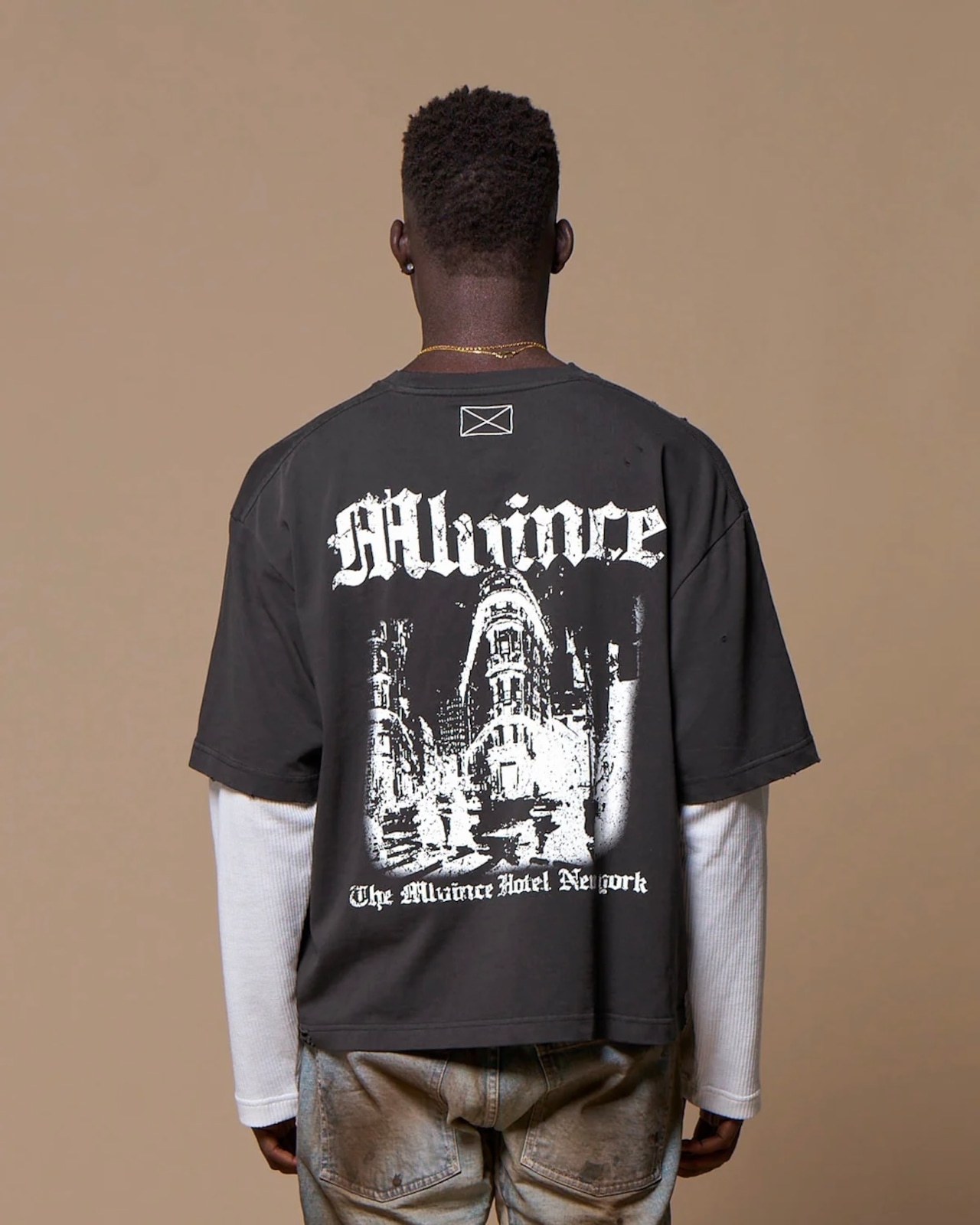 MLVINCE / mlv hotel layered LS tee