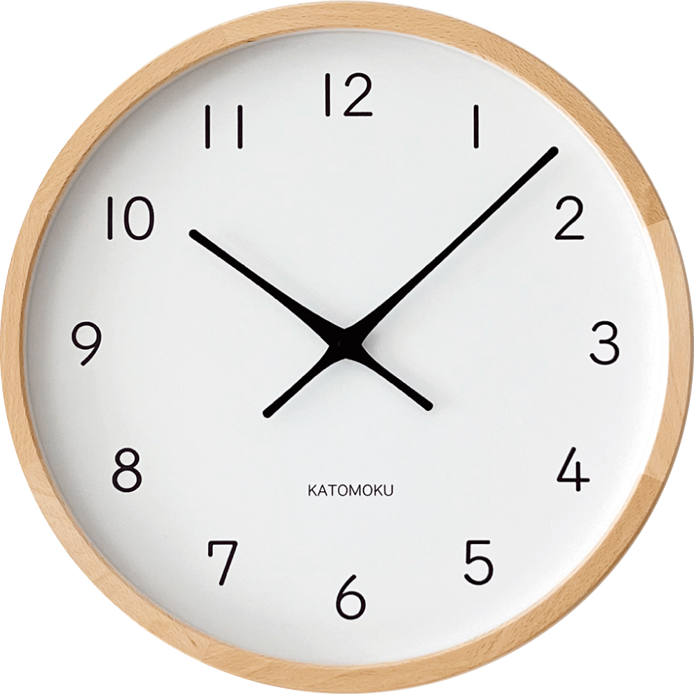 KATOMOKU muku clock 13 LL ビーチ ナチュラル km-139NARCS SKP電波時計 | 加藤木工株式会社 online  shop