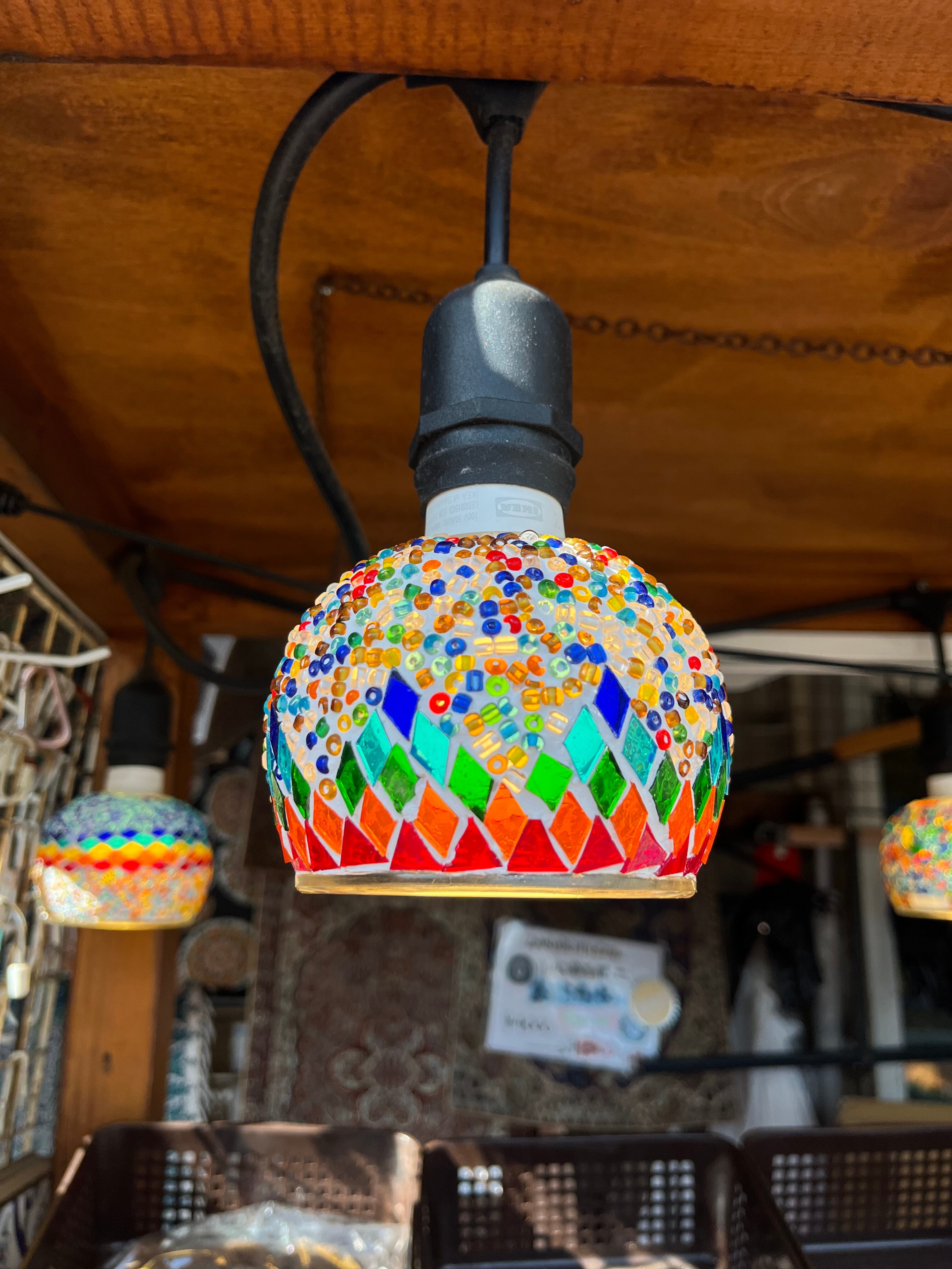 取り付け簡単！】LED電球付きモザイクランプ | zakurotokyo