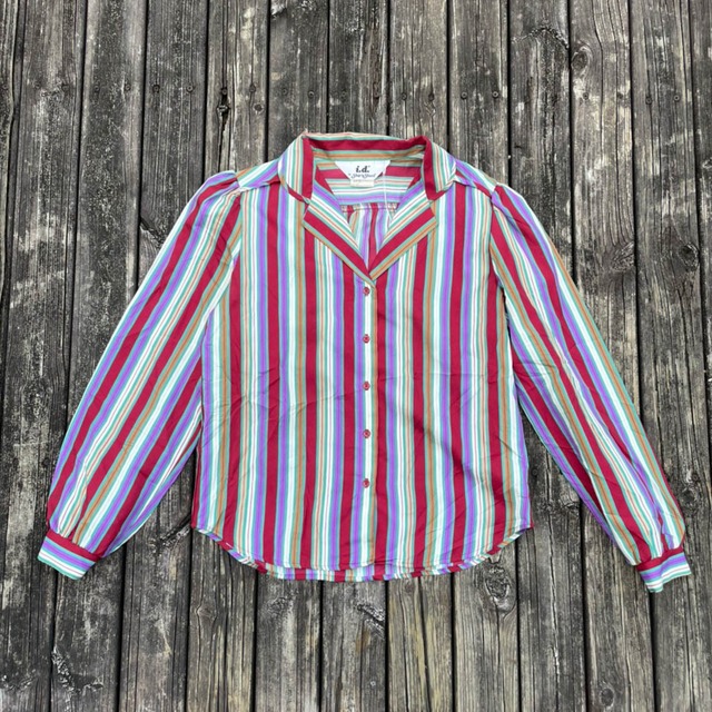 made in USA  stripe opencollor shirts