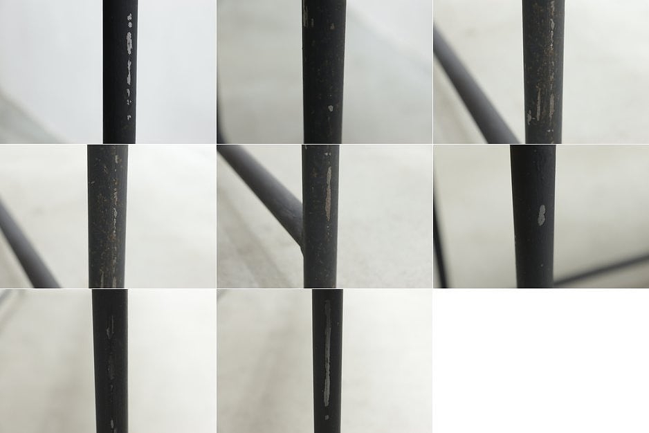 無垢材 コンソール デスク テーブル 長机 カウンター 展示台 アイアン