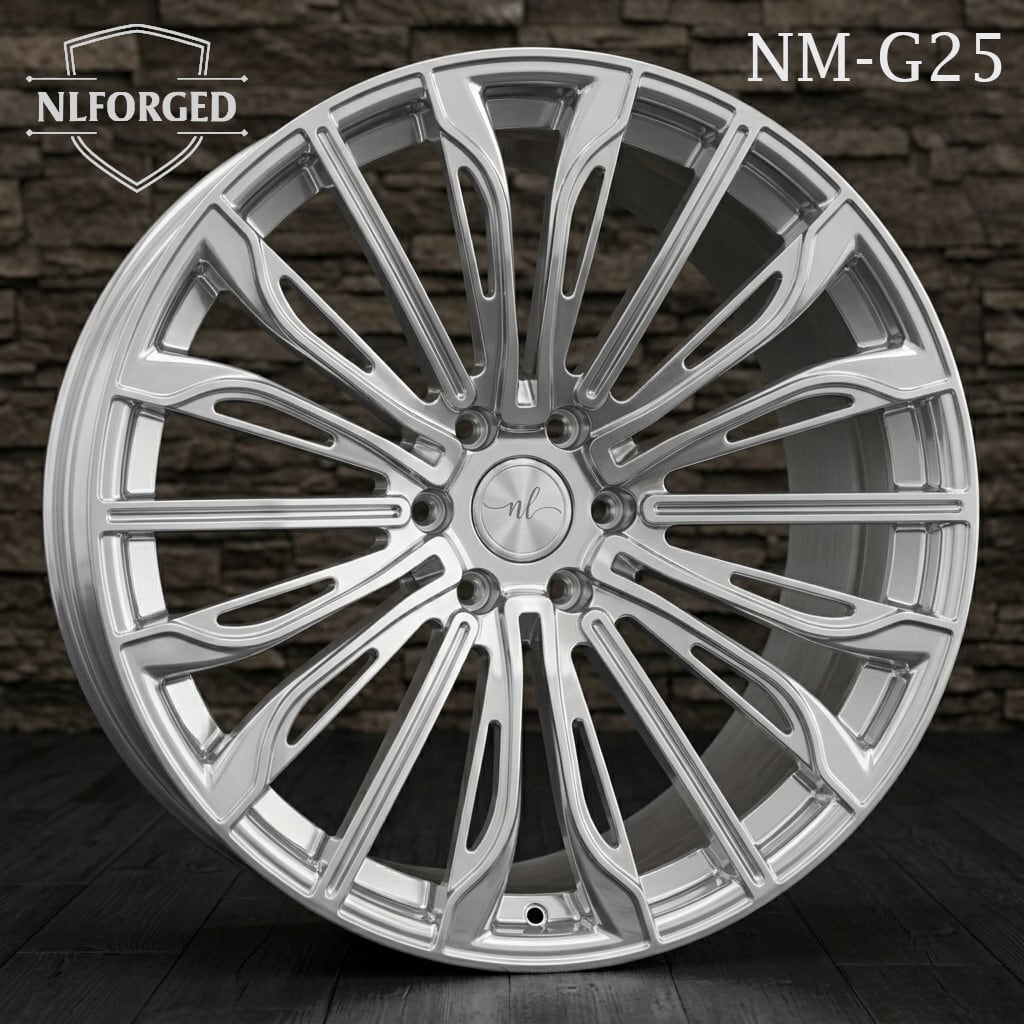 24インチ 6穴 モノブロック 鍛造ホイール 4本セット シルバー NM-G25