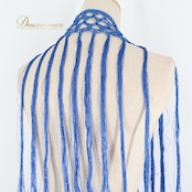 フラメンコ 衣装 シージョ ピキージョ フレコ フリンジ 編み込み 青 ダンス 発表会 パーティ 小物 小道具 装飾 飾り ブルー系 フレコ揺れ おしゃれ ワンポイント コスチューム ステージ衣装 ダンスイベント 演出 小道具用 フリンジ付き フラメンコダンス 編み イベント用 衣装アクセサリー