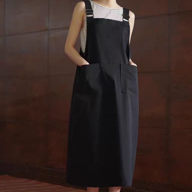 フロントパッチポケット付きAラインジャンパースカート　　1166