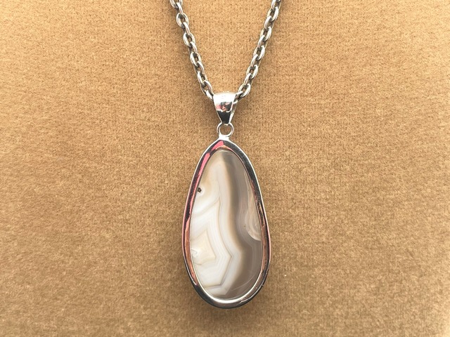 シルバーペンダントトップ【ペア】（瑪瑙）