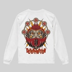 雷神達磨 ロングTシャツ 黒/白【TIKTOK】