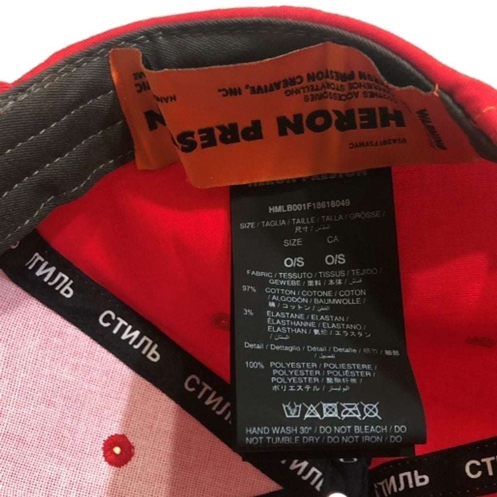 HERON PRESTON ヘロンプレストン NASAキャップ O/S レッド【代官山k05