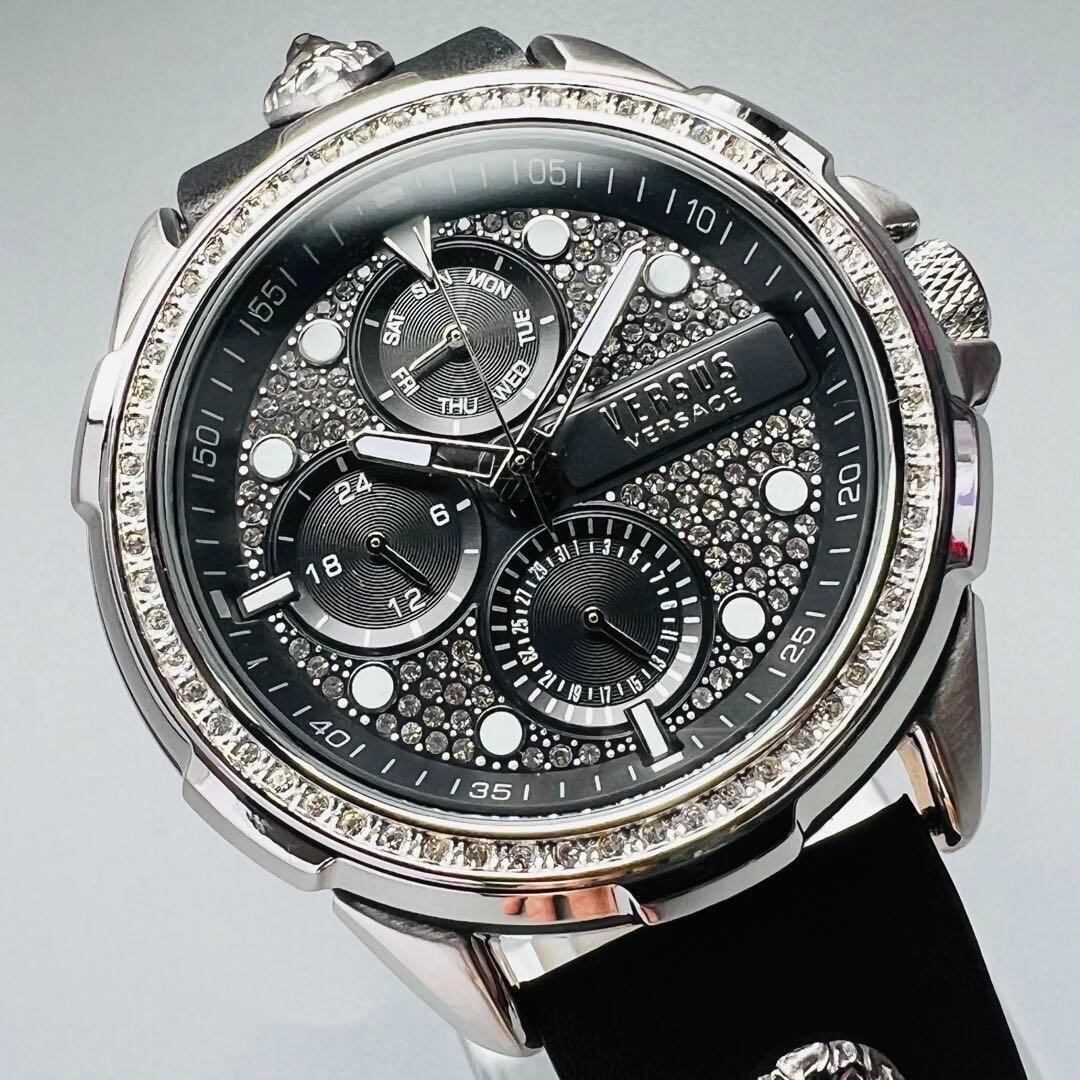 Versus Versace シルバー 腕時計 ブラック クォーツ 高級時計