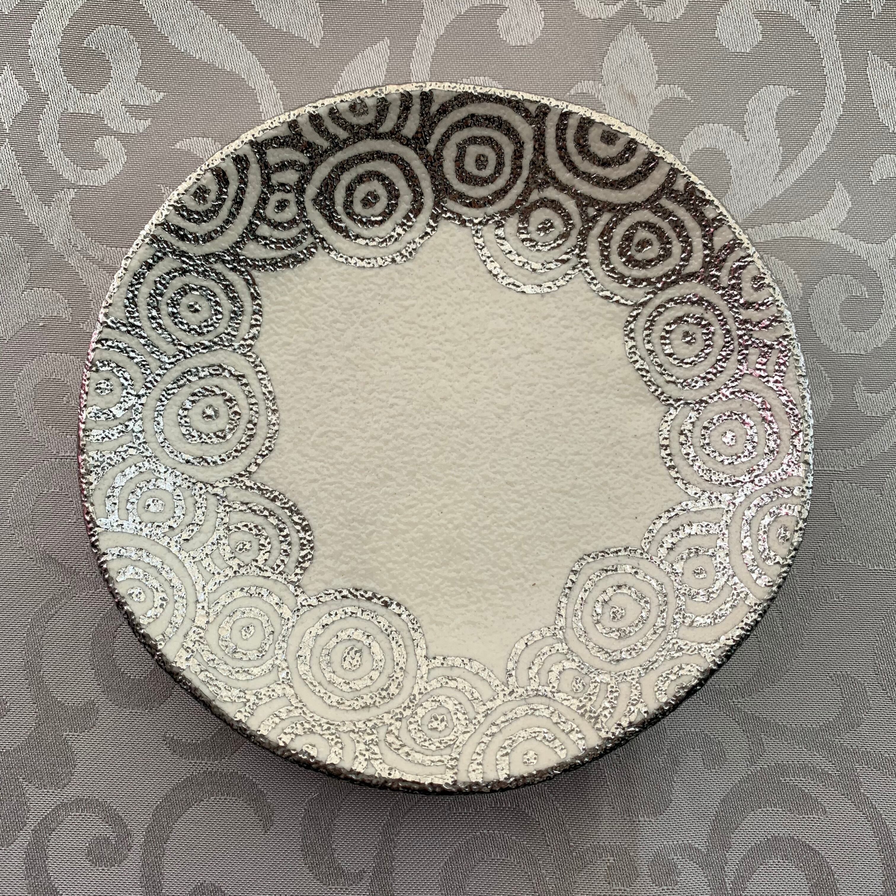 銀彩皿 直径13.5cm (p03)