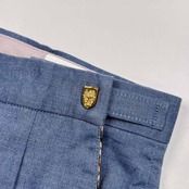 DAKS ダックス ツータック スラックスパンツ /ブルー系 大きいサイズ メンズ