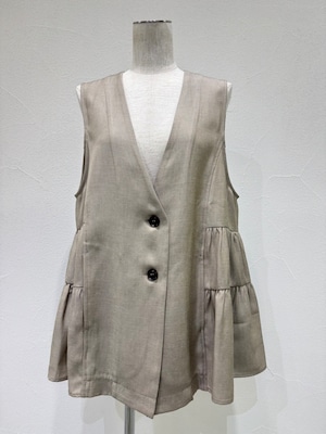 【ご予約】サイドティアードリネンベスト 601469 【cyantokyo】