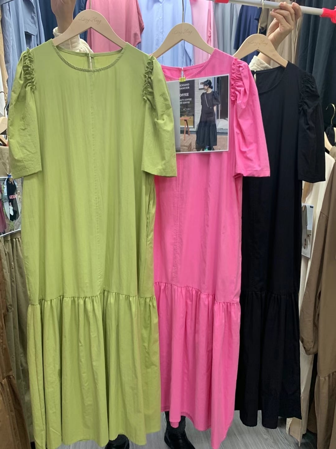 コットンティアードワンピース　AJ22262-6839