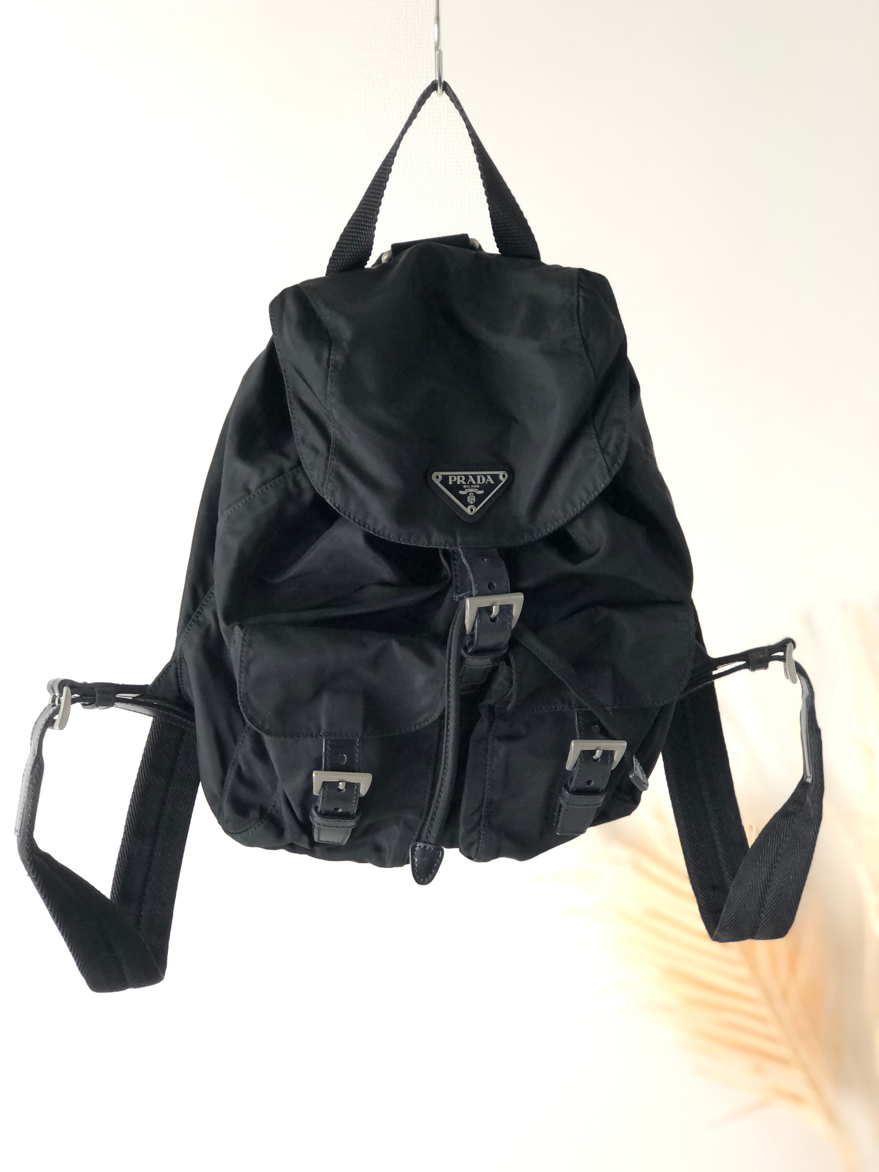 PRADA プラダ バックパック ブラック トライアングルロゴ ナイロン