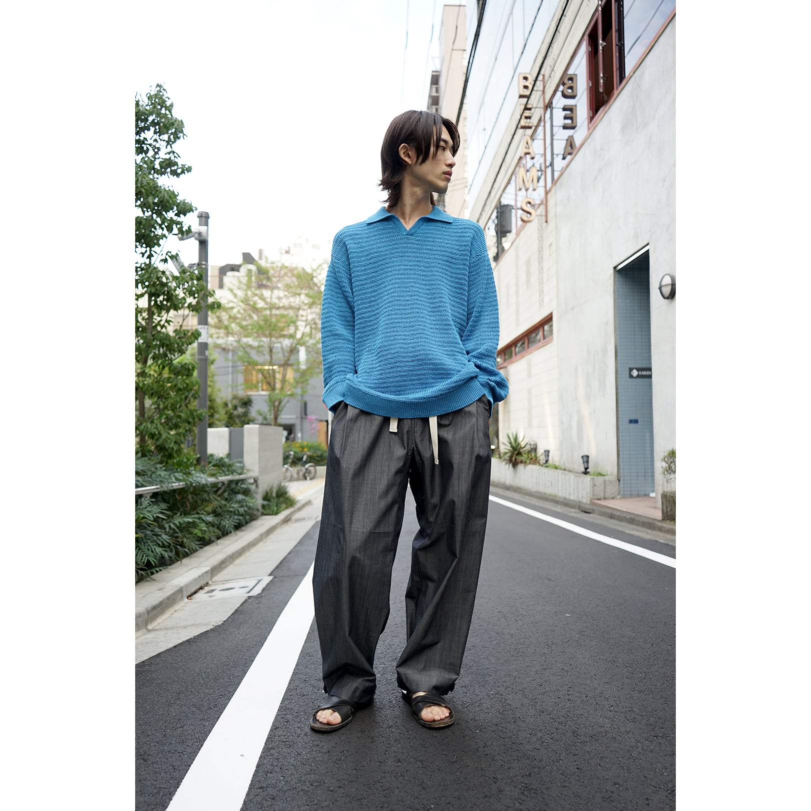 Blanc YM] (ブランワイエム) BL-23S-SKS Skipper Knit Shirt (Pastel 