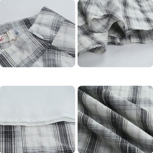 check panel long skirt　J00501