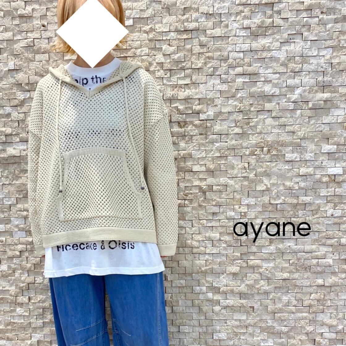 【ayane】メッシュパーカーニット(825532)