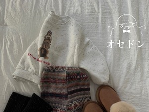 【night bebe】スノーベア起毛スウェット 90〜130cm  241114