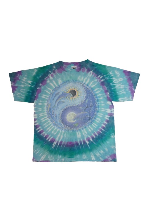 1993s Bye-Dye "Yin and yang" Tye-Dye Print T-shirt