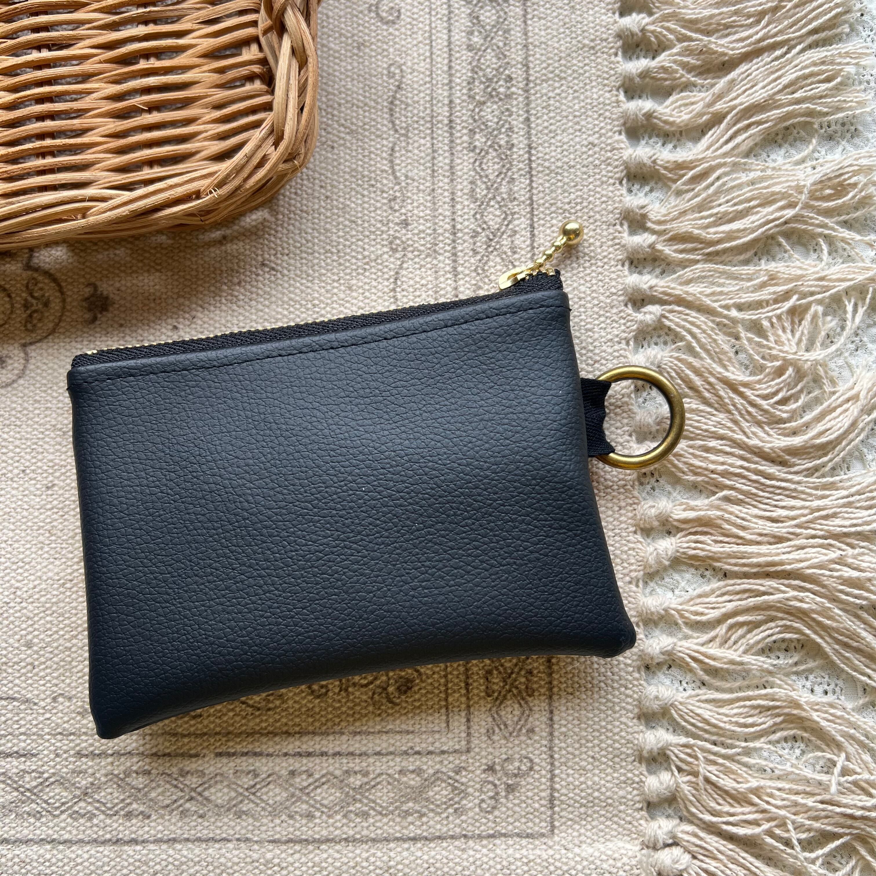 インド刺繍リボンのミニポーチ -- black -- | nico＊nico