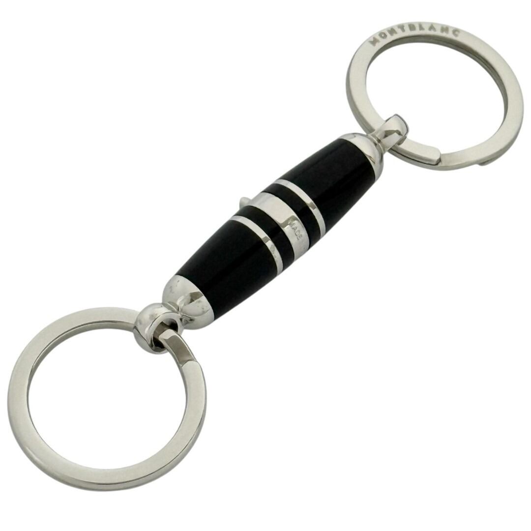 未使用 モンブラン キーホルダー キーリング 黒Wリング MONTBLANC モンブラン メンズ キーリング キーホルダー ダブル リング 未使用判断