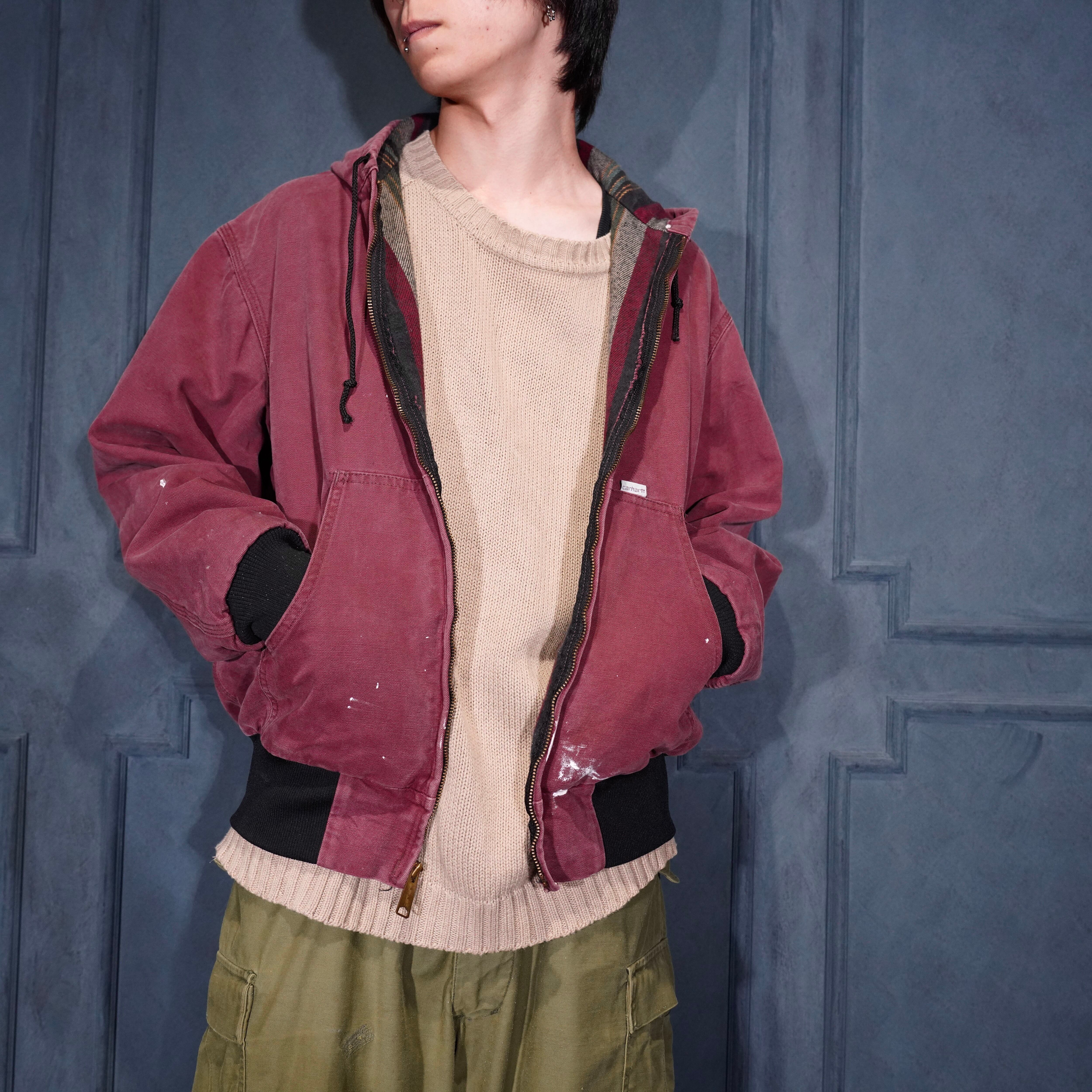 90's USA VINTAGE Carhartt ZIP UP HOODIE DUCK BLOUSON/90年代