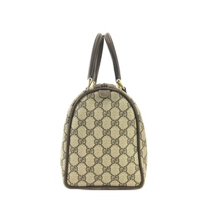 GUCCI グッチ シェリーライン PVC×レザー ミニボストン ハンドバッグ 